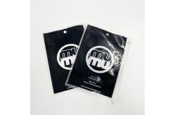 China Black Polyethylene PE Gloves Plastic Packaging Bag With Pull Tab Zipper supplier