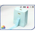Pantone Color Blue Paper Packaging Bag Matte Lamination With Ribbon for sale