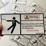 Waterproof Packaging Printed Vinyl Warning Stickers Custom Logo for sale