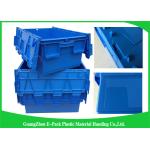 600 * 400 * 315mm Plastic Attached Lid Containers Stackable And Nestable PP Materials