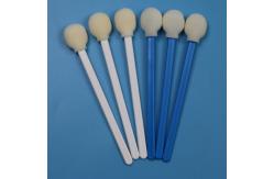 China Disposable White PP Stick Round Sponge Stick Medical Lollipop Foam Swab Applicator supplier