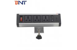 China office power clamp-on desk edge socket /desktop clamp-on ac power outlet supplier