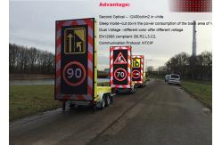 China Forklift P16 Mobile Portable Variable Message Sign Full Matrix Signs supplier