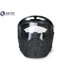 TPE PC  Military Tactical Masks Anti Fog Black Color 3.58mm Thickness PC Lens for sale