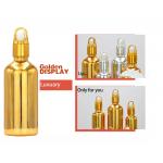 High quality Luxury Cosmetic Package 10ml 20ml 30ml 50ml Electroplating Gold Essential Oils Serum Glass Dropper bottle for sale