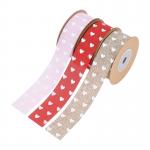 China 25mm*10y Printed Burlap Ribbon Custom Printed Ribbon By The Yard manufacturer
