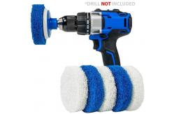 China Multi-Purpose Drill Brush Kit  Blue and White cleaning Scrub Pads supplier