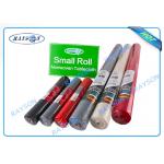 Black / Red Vinyl Non Woven Tablecloth Textiles Disposable Table Covers for sale