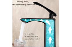 China Black Wash Basin Hot And Cold Faucet Bathroom Copper Faucet supplier