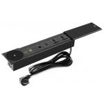 Multi-Functional Sliding Cover Power Socket for Office Desks with USB Charge Module type for sale