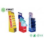 POP Recyclable Cardboard Floor Stand Glossy / Matt Lamination Custom CMYK Printing