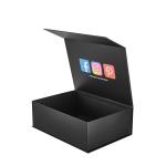 Premium Matte Black Magnetic Rigid Boxes Custom Apparel Packaging Box for sale