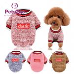 Fashion Focus On Pet Dog Clothes Knitwear Dog Sweater Soft Thickening Warm Pup Dogs Shirt Winter Pu Pets Wearing Clothes for sale