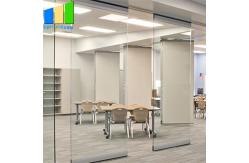 China Modern Style Sliding Partition Walls Movable Frameless Folding Glass Doors supplier