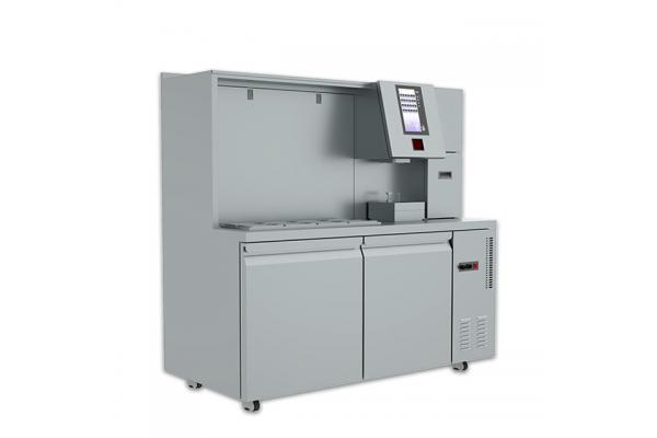 Automatic Stainless Steel Making Bubble Tea Counter With Refrigeration Freezer
