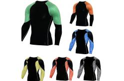 China Long Sleeve Screen Printing Rash Guards Excellent Elasticity  Double Stitched Seams supplier