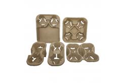China Recyclable Coffee Cup Carrier Biodegradable Take Away Cup Holder supplier