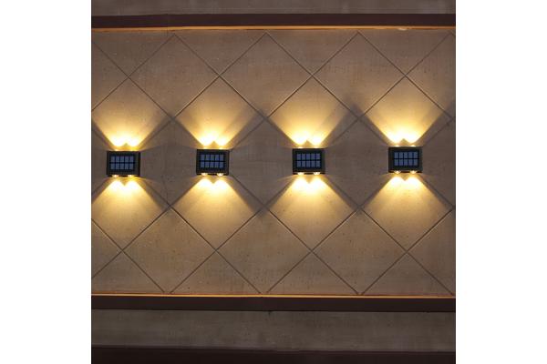 Simplicity Solar Wall Light Up And Down Luminous Spotlight For Courtyard Villa
