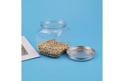 China 480ml Pet Transparent Candy Jar Cafe And Sugar Plastic Container With Lid supplier