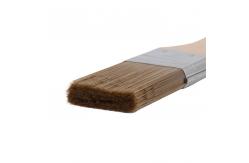 China Angled Synthetic Paint Brush Durable Use With Short Wooden Handle supplier