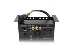 China Black Under Table Power Strip Hoisting Multimedia Socket Conference Microphone Socket supplier