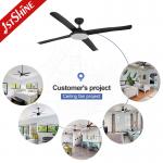 Modern Black LED Ceiling Fan 4 ABS Blades Energy Saving DC Motor