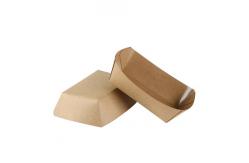 China Custom Printing Biodegradable Boat Shape French Fry Container Takoyaki Tray Paper Box supplier
