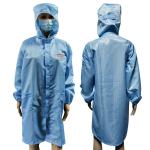Unisex 5mm Stripe ESD Anti Static Smock For Class 100 Cleanroom for sale