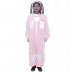 Hooded Breathable and Pink Beekeeping Protective Clothing With High Quality Zipper for sale