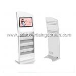 1920 * 1080 Resolution Floor Standing Advertising Display With Magazine Holder for sale