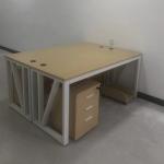 47 Inches Workstation Desk Office Furniture Single Ofice Desk And Chair Set for sale