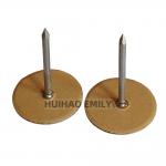 Galvanized Steel Cup Head Weld Pins , 12Ga Insulated anchor Pins With Paper Base for sale