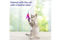 China Feather Puzzle Wand Cat Toy Interactive With Bell For Kitty supplier