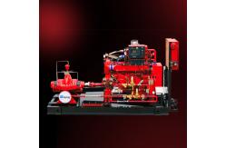 China Red High Pressure Fire Fighting Pumps / Hospitals Diesel Fire Pump Package supplier