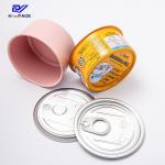 80g Food Grade Beef Can Tuna Food Packaging Tin Cans Blue Pink for sale
