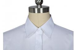 China White Fabric Professional Work Uniforms 100% Polyester Cotton With Single Breasted supplier
