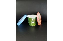 China 150ml plastic yogurt IML print with aluminum foil lid and plastic lid supplier