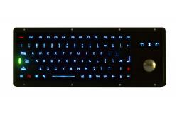 China Black Marine Usb Panel Mount Keyboard With Optical Trackball supplier