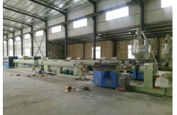 China Water Plastic Pipe Extrusion Line , Pe Ppr Pp Plastic Pipe Extruder Making Machine supplier