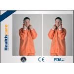 Orange PP/SMS Disposable Protective Coveralls With Elastic Cuff Wrists And Ankles for sale