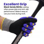 Durable 13 Gauge Impact Nitrile Gloves , TPR Construction Cut Resistant Gloves