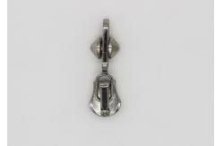 China Fashion Big Jacket Silver Metal Zipper Pulls Automatic Lock Die - Cast Customized supplier