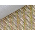 4MM Metallic Sequin Mesh Fabric , Crystal Rhinestone Decoration Metal Flake Fabric for sale