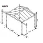 Flat Aluminium Bolt Lighting Box Truss for sale