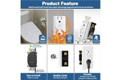 China 15A 125V 60Hz GFCI Power Outlet Safe Socket Wall Mounted Self grounding supplier