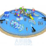 Family Splash Zone Waterpark Children Commercial Water Play Equipment 20m Dia for sale