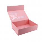Factory Customizable Rigid Packaging Box With Matte Finish And Pink Folding Magnetic Lid Closure for sale