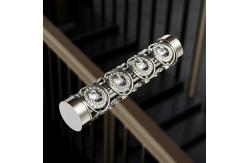 China Sleek PSS Stainless Steel Handrails with Crystal Accents for Glass Balustrades supplier