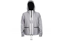 China Safety Light Men'S 3m Reflective Jacket Fashion Zipper Up With Deep Pockets supplier