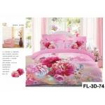3D Reactive Printed Sheet Set Cotton Bedding Set